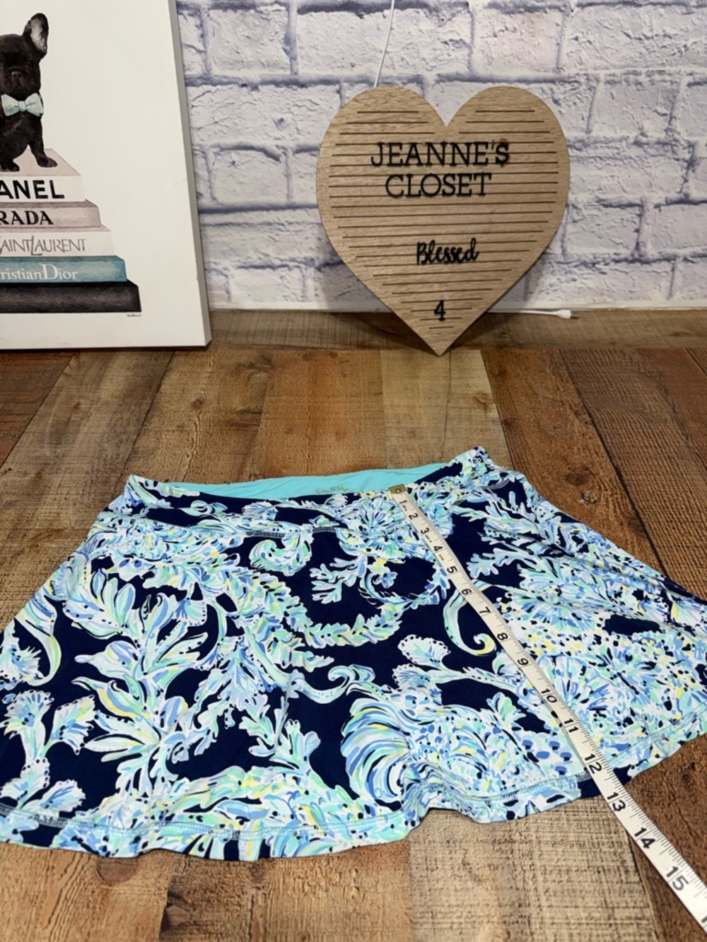 Lilly Pulitzer - High Tide Navy Scuba Doo, Athletic Skirt - Picture 9 of 14